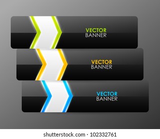 Set of vector banners