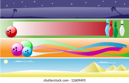 set of vector banners