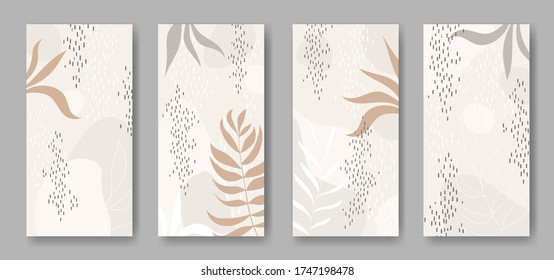 Set of vector banners with abstract ornament