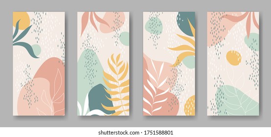 Set of vector banners with abstract ornament
