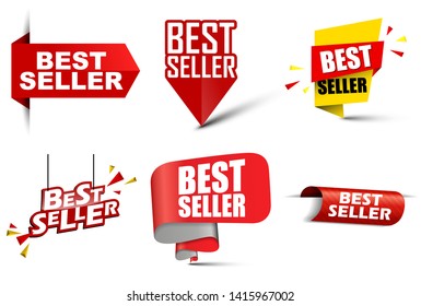 set vector banners best seller