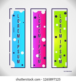  Conjunto de banners vectoriales. Fondo de descuento por color. Diseño azul, verde, rojo y rosa