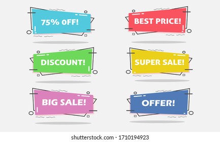 Set of Vector Banners Flat Design Vector Illustration