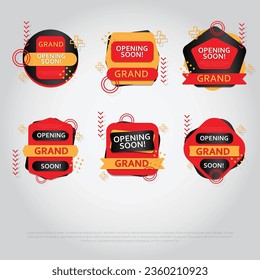 set vector banners grand opening