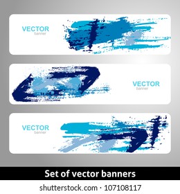 Set of vector banners. Grunge design template.