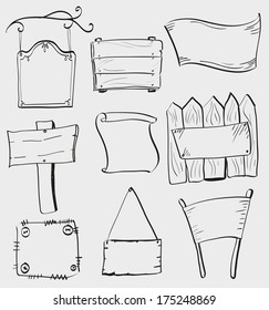 set of vector banners in grunge style