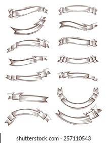 set of vector banners in grunge style