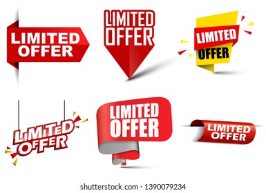 set vector banners limited offer