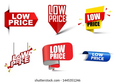 set vector banners low price