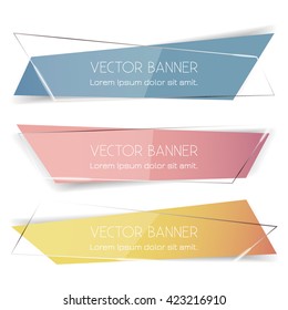 Set of vector banners in modern stylish design. Isolated on background. Vector illustration