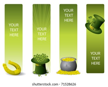 Set of vector banners for St. Patrick`s day