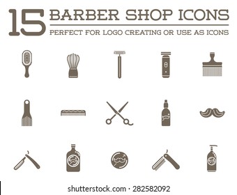 Set Of Vector Barber Shop Elements And Shave Shop Icons Illustration Can Be Used As Logo Or Icon In Premium Quality 