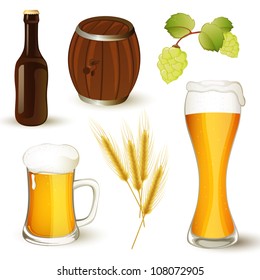 Set with Vector Beer Elements