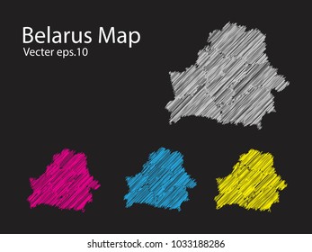 Set of vector belarus maps Multicolored country map in geometric style for your design infographic. Vector illustration eps 10.