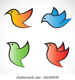Set of vector bird icons on white background, Bird Icon, Vector bird for your design.