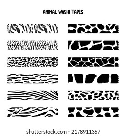 Collection Black White Washi Tape Strips Stock Vector (Royalty Free)  1568715082