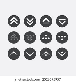 Establecer el Vector para el icono de flecha negra en forma de círculo
