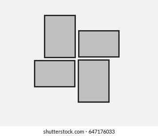 set of vector blank photo frames
