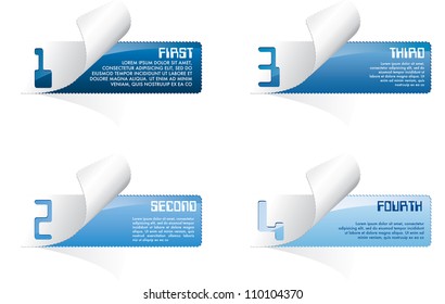 set of vector blue perforated backgrounds