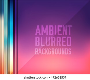 set of vector blurred backgrounds concepts illustrations 