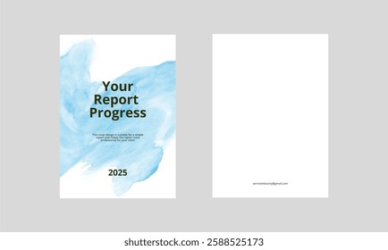 Set of Vector Book Cover Templates with Watercolor Paint Splash