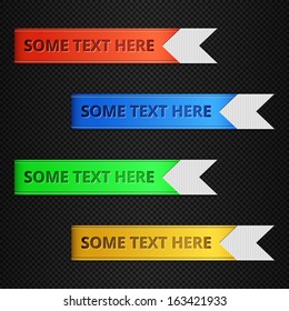 Set of vector bookmarks, stickers, labels, tags or banners