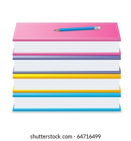 set of vector books