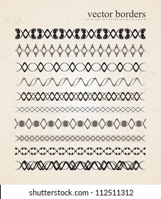 Set of vector borders for design
