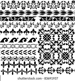 Set of vector borders for design