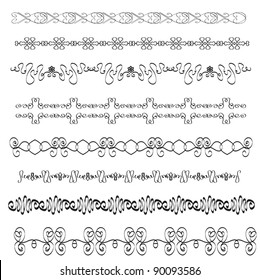 Set of vector borders for design