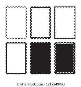 Set of vector borders, frames, labels, name tags for photos and images.