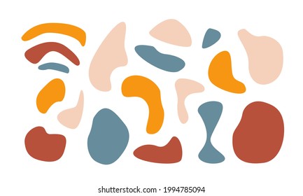 Conjunto de formas abstractas brillantes de vectores