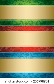 set - vector bright cards with grungy backgrounds - eps 10