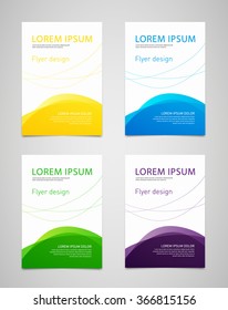 Set of vector brochure cover design template with circle shapes