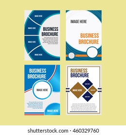 Set of vector brochure cover template