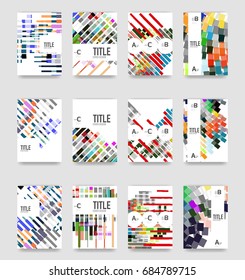 Conjunto de plantillas de portada de folletos vectores