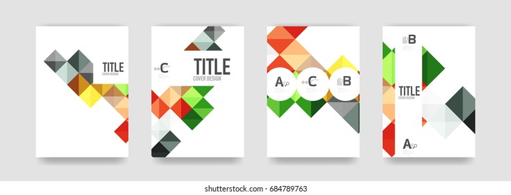 Conjunto de plantillas de portada de folletos vectores