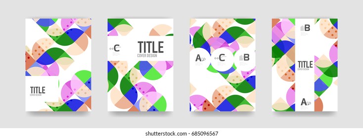 Conjunto de plantillas de portada de folletos vectores
