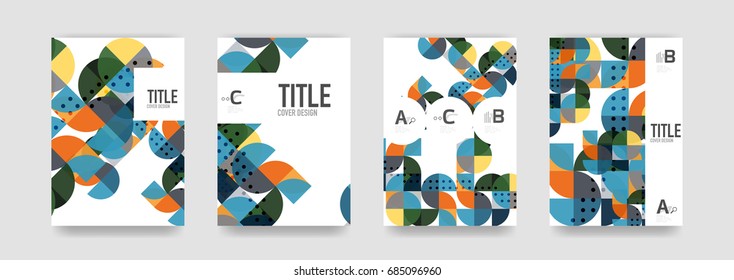 Set of vector brochure cover templates