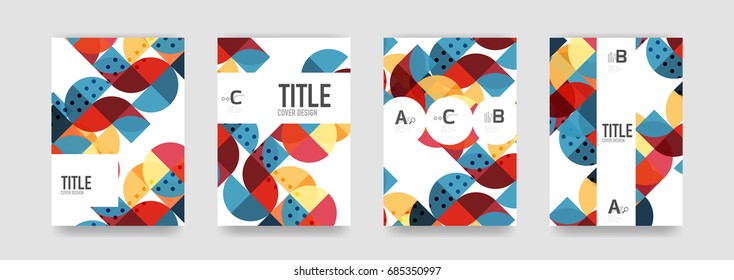 Set of vector brochure cover templates