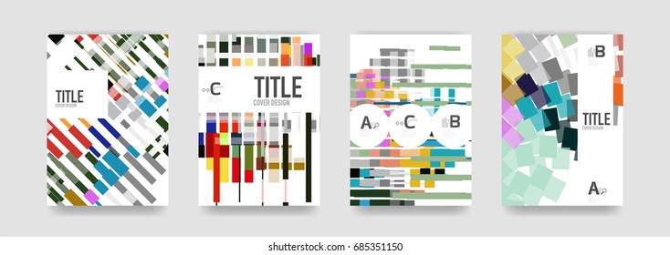 Set of vector brochure cover templates
