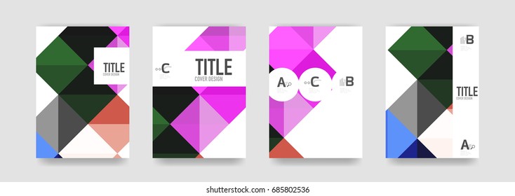 Conjunto de plantillas de portada de folletos vectores