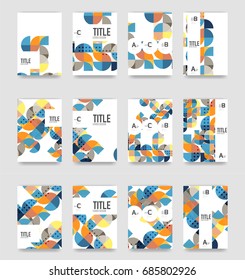 Conjunto de plantillas de portada de folletos vectores