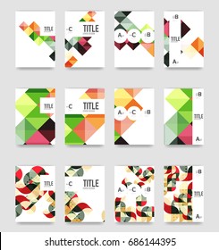 Set of vector brochure cover templates