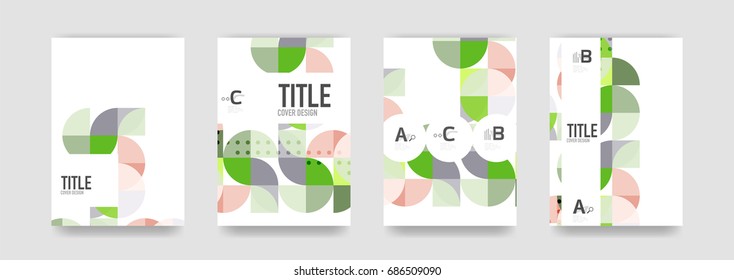 Conjunto de plantillas de portada de folletos vectores