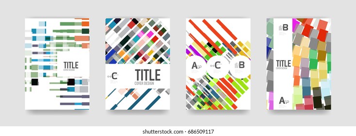 Set of vector brochure cover templates