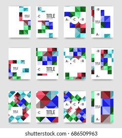 Set of vector brochure cover templates