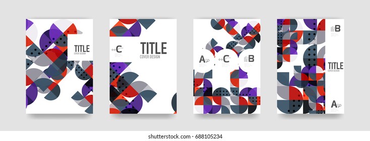Set of vector brochure cover templates