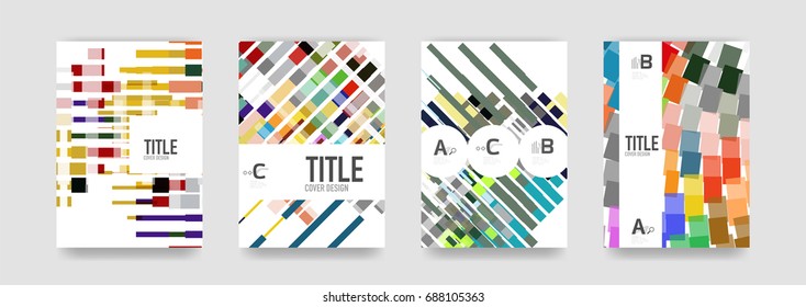 Set of vector brochure cover templates