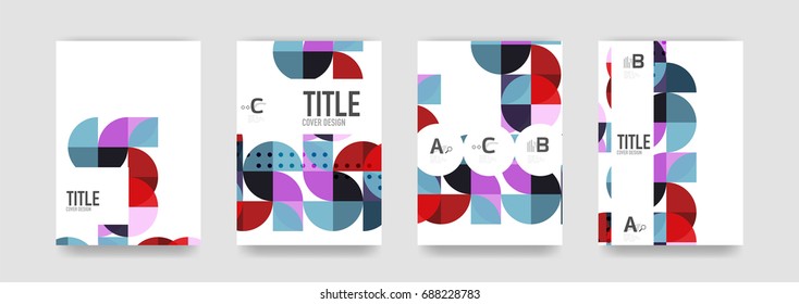 Set of vector brochure cover templates